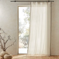 Занавеска Из биохлопка Naharis 140 x 260 см каштановый AM.PM  фото, kupilegko.ru